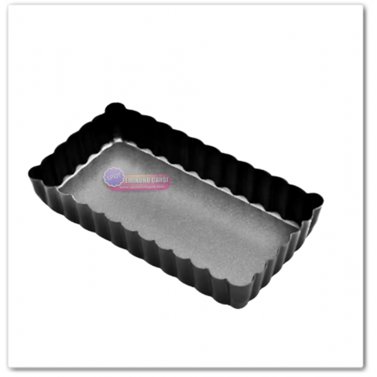 Dikdörtgen Altı Çıkabilen Teflon Tart Kalıbı 11cm x 6 cm Dikdörtgen Altı Çıkabilen Teflon Tart Kalıbı 11cm x 6 cm