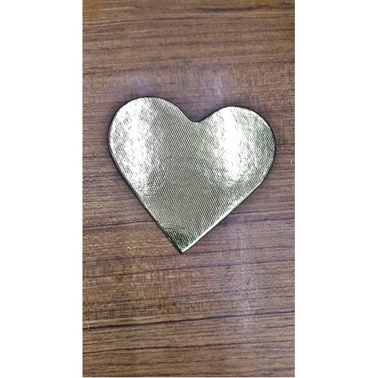 Kalp Pasta Altlığı Altın Gold 11cm X10 cm
