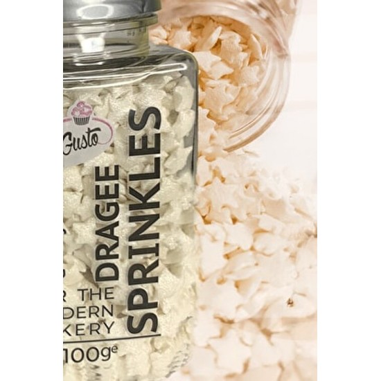 Dr gusto Minik Sprinkles Şeker Beyaz Yıldızlar 30 gr