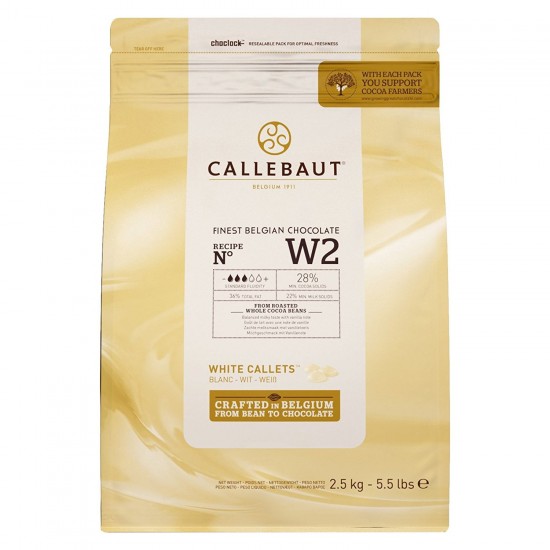 Callebaut Beyaz Fildişi Mini Pul Çikolata 2.5kg