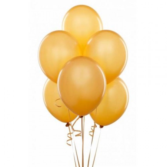 Metalik Altın Renkli 6 lı Balon